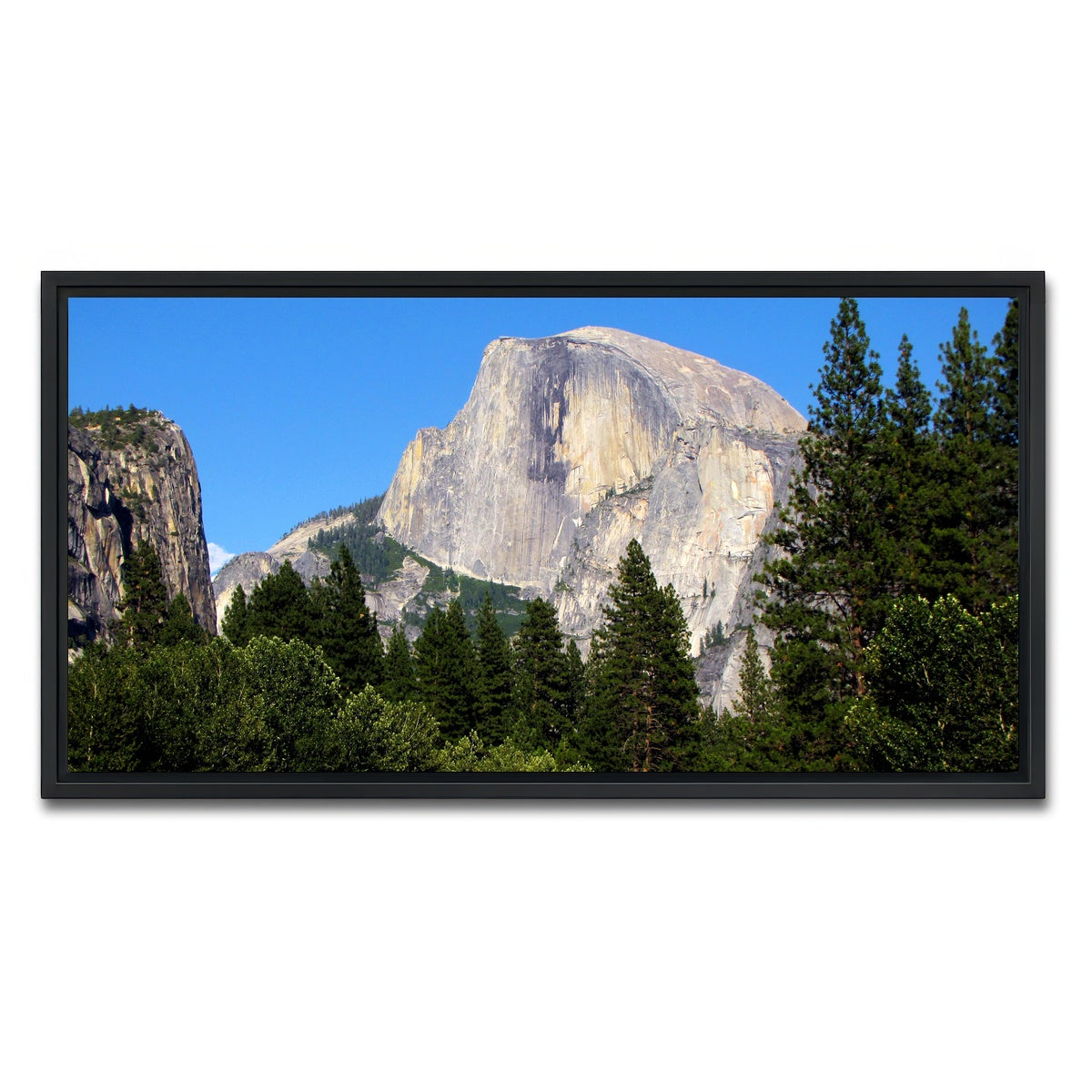 AUTO-MOCKUP WHITE | Half Dome Yosemite | 1 Piece | Black Framed Canvas | group=2x1