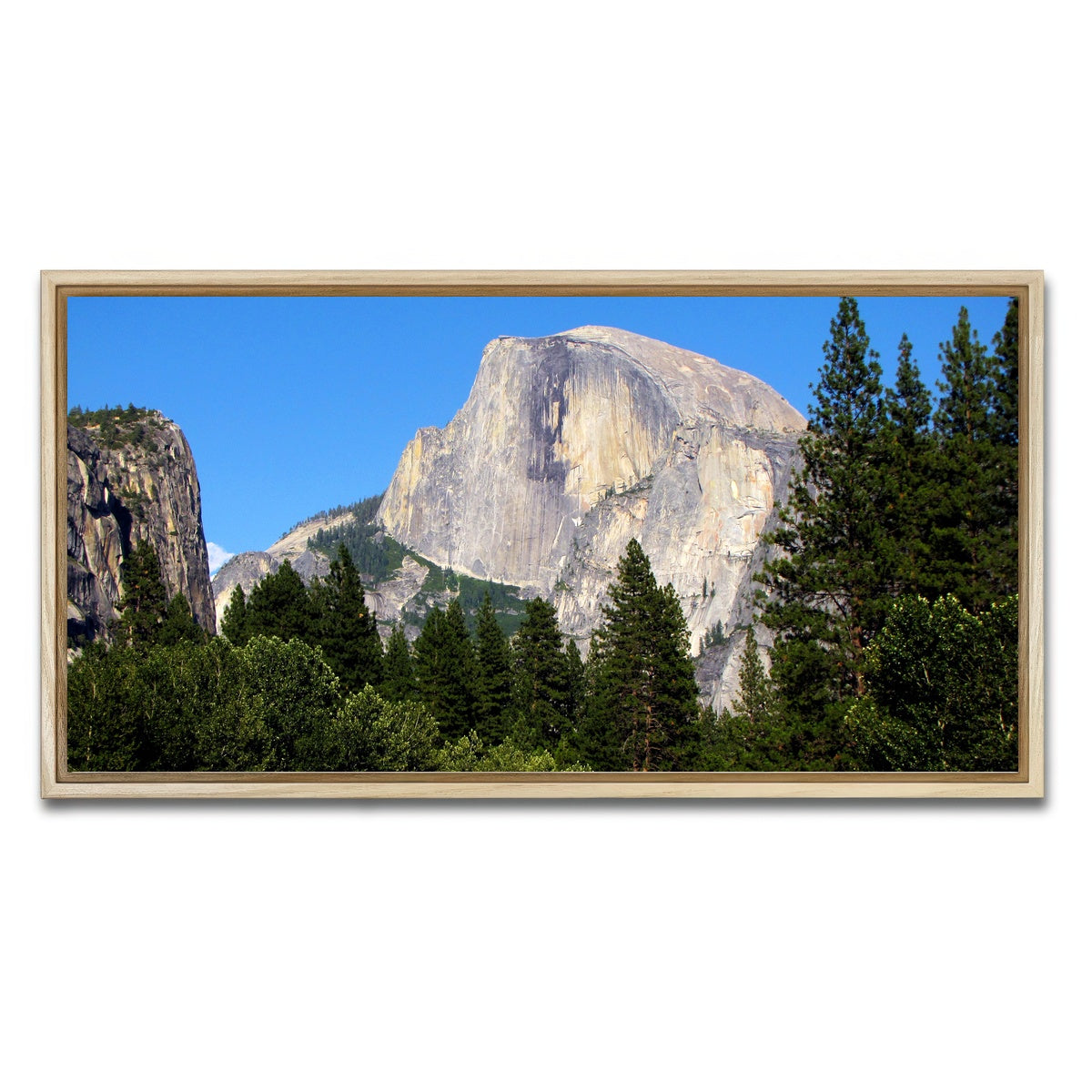 AUTO-MOCKUP WHITE | Half Dome Yosemite | 1 Piece | Natural Framed Canvas | group=2x1