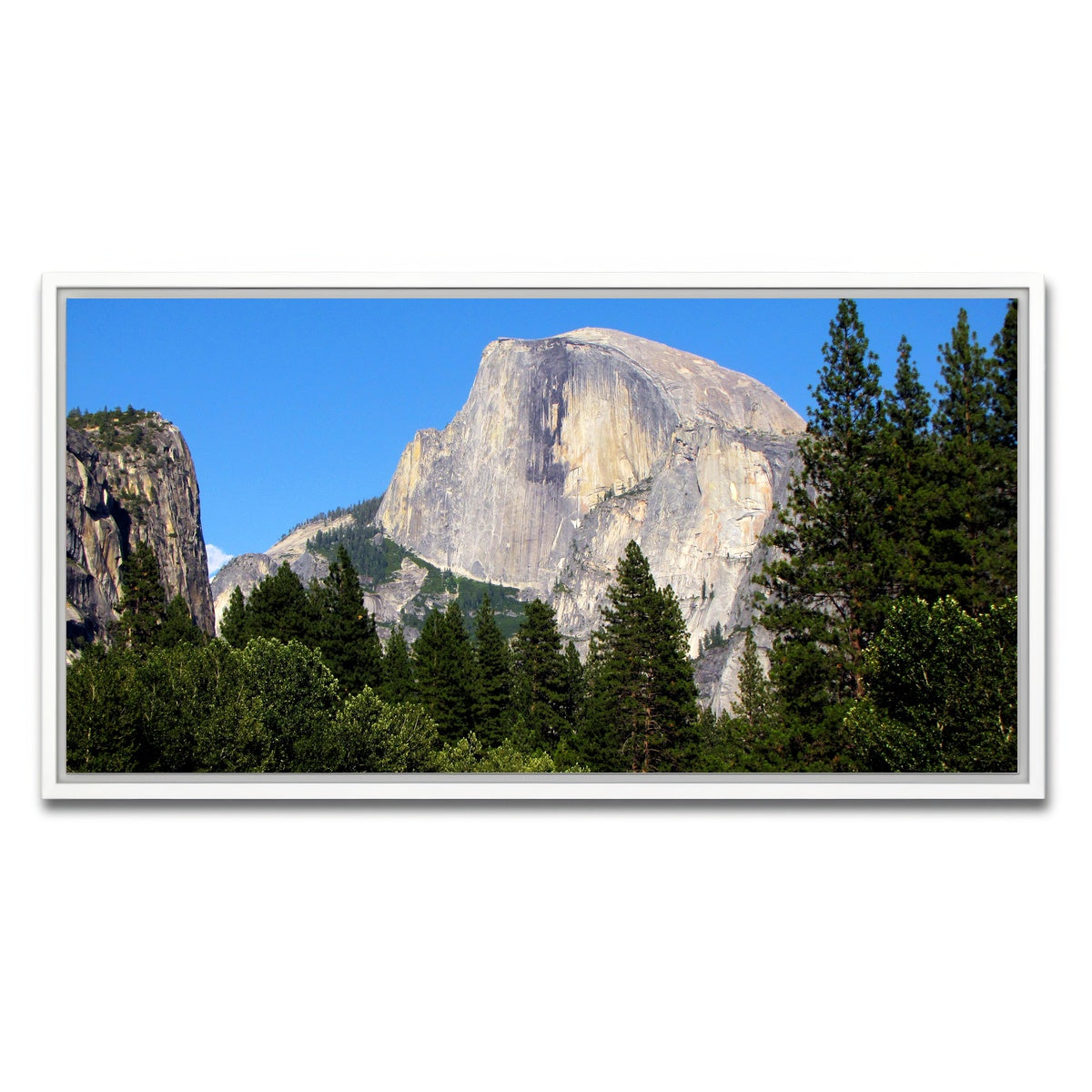AUTO-MOCKUP WHITE | Half Dome Yosemite | 1 Piece | White Framed Canvas | group=2x1