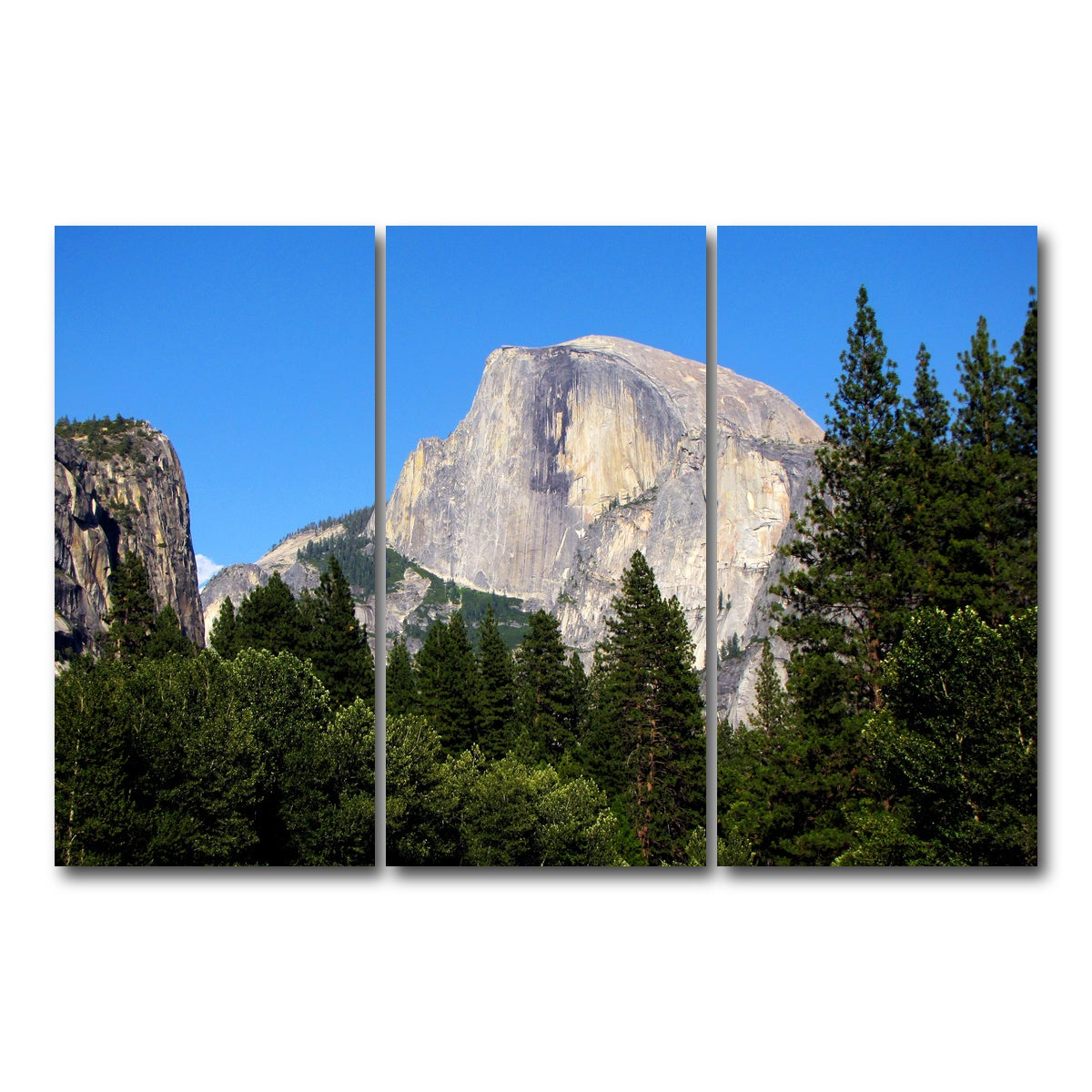 AUTO-MOCKUP WHITE | Half Dome Yosemite | 3 Piece | Gallery Wrap Canvas | group=12x24