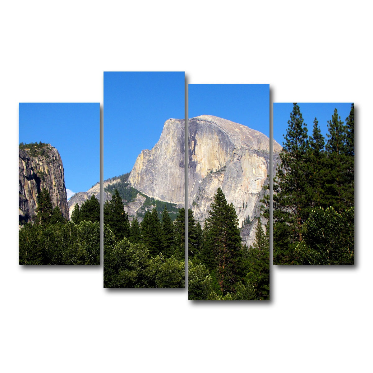 AUTO-MOCKUP WHITE | Half Dome Yosemite | 4 Piece | Gallery Wrap Canvas | group=4_short