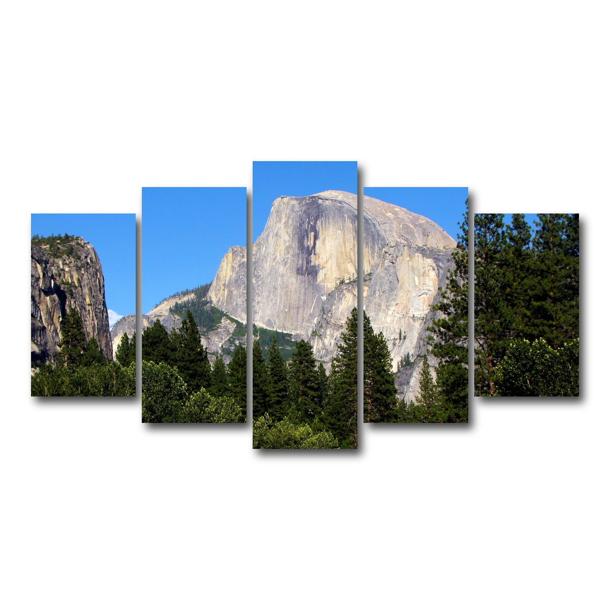 AUTO-MOCKUP WHITE | Half Dome Yosemite | 5 Piece | Gallery Wrap Canvas | group=5_normal