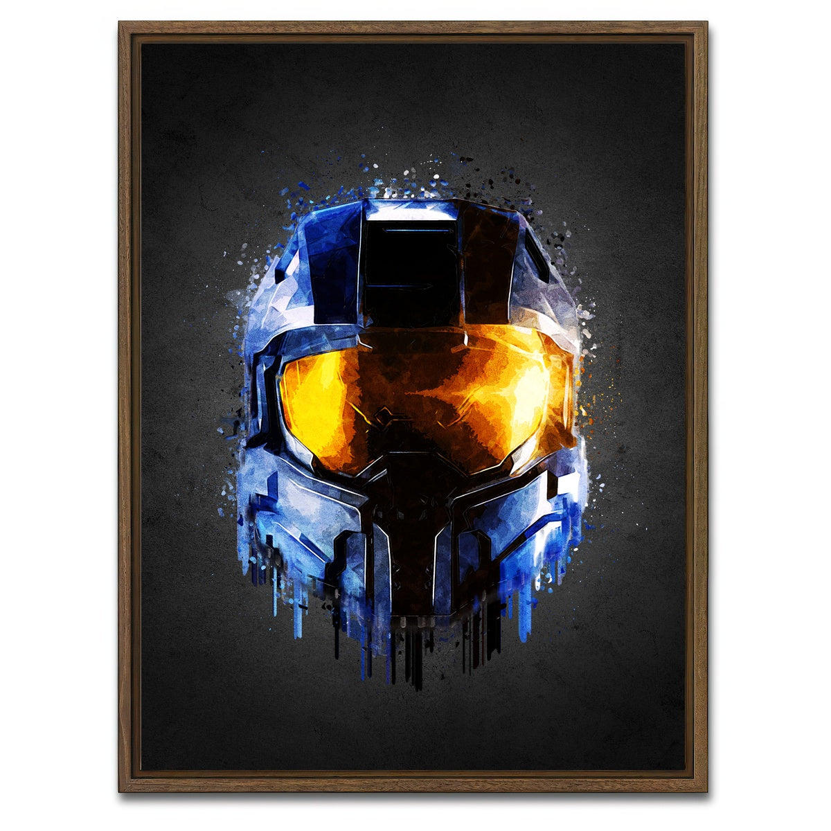 AUTO-MOCKUP WHITE | Halo Portrait | 1 Piece | Walnut Framed Canvas | group=3x4
