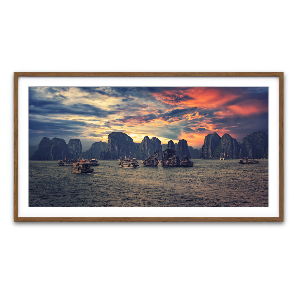 Framed Print 2x1 Walnut