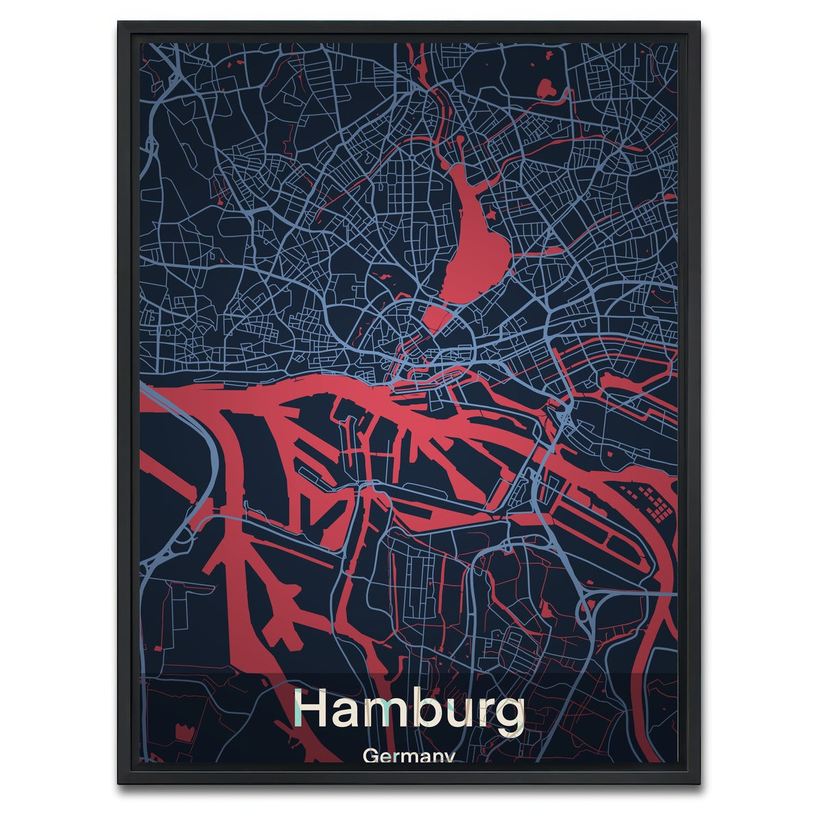 AUTO-MOCKUP WHITE | Hamburg | 1 Piece | Black Framed Canvas | group=3x4