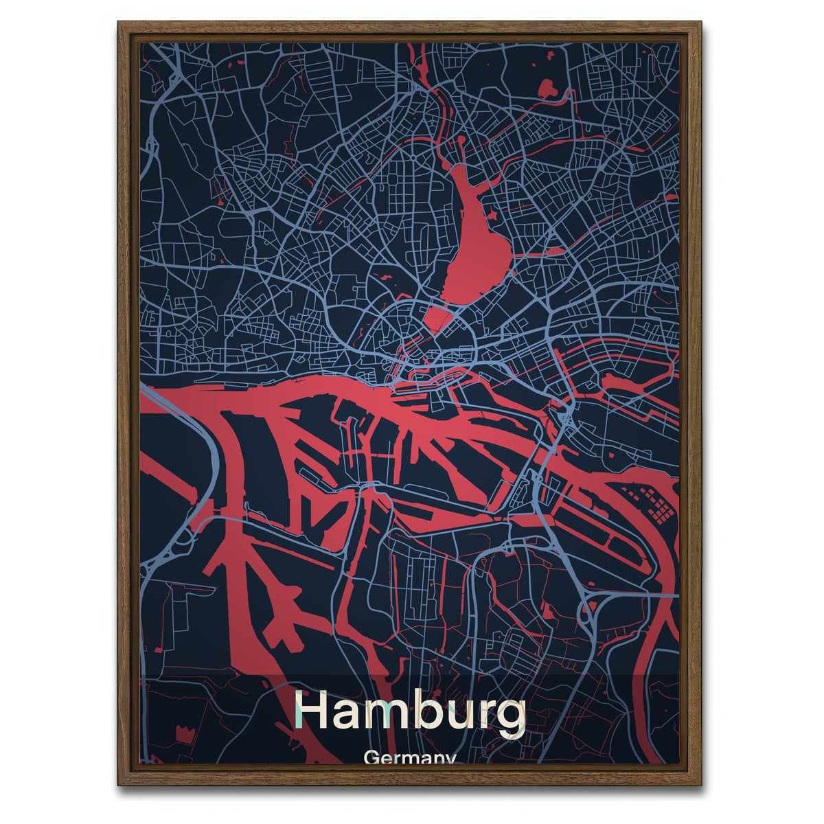 AUTO-MOCKUP WHITE | Hamburg | 1 Piece | Walnut Framed Canvas | group=3x4