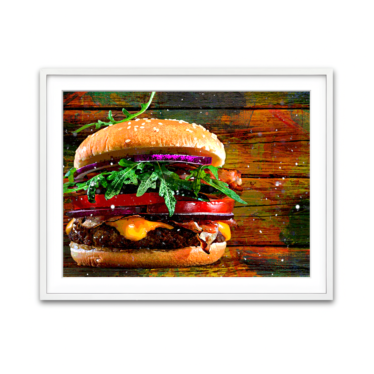 Framed Print 4x3 White