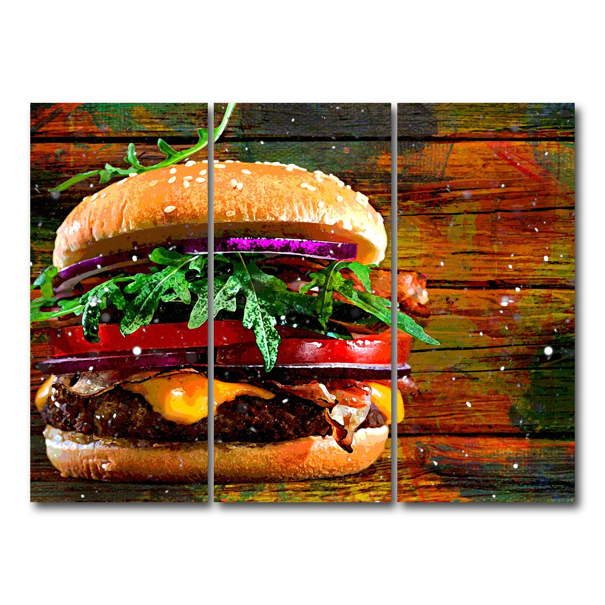 AUTO-MOCKUP WHITE | Hamburger | 3 Piece | Gallery Wrap Canvas | group=8x18