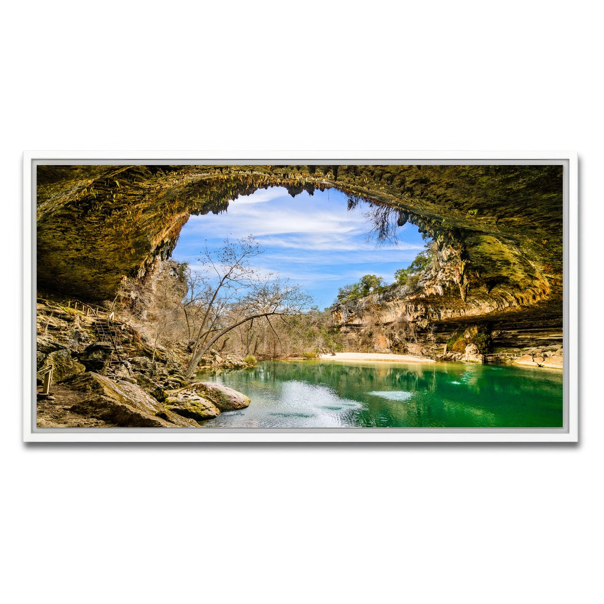 AUTO-MOCKUP WHITE | Hamilton Pool Preserve | 1 Piece | White Framed Canvas | group=2x1