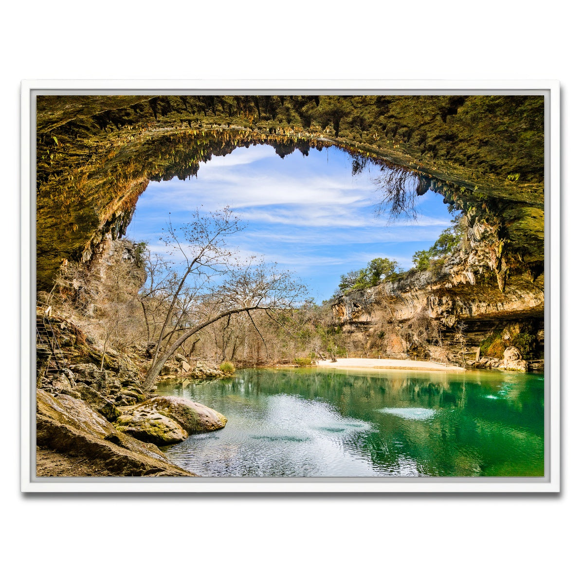 AUTO-MOCKUP WHITE | Hamilton Pool Preserve | 1 Piece | White Framed Canvas | group=4x3