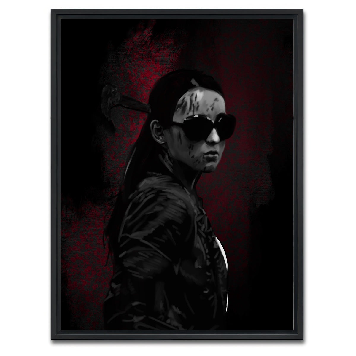 AUTO-MOCKUP WHITE | Hammer Girl | 1 Piece | Black Framed Canvas | group=3x4