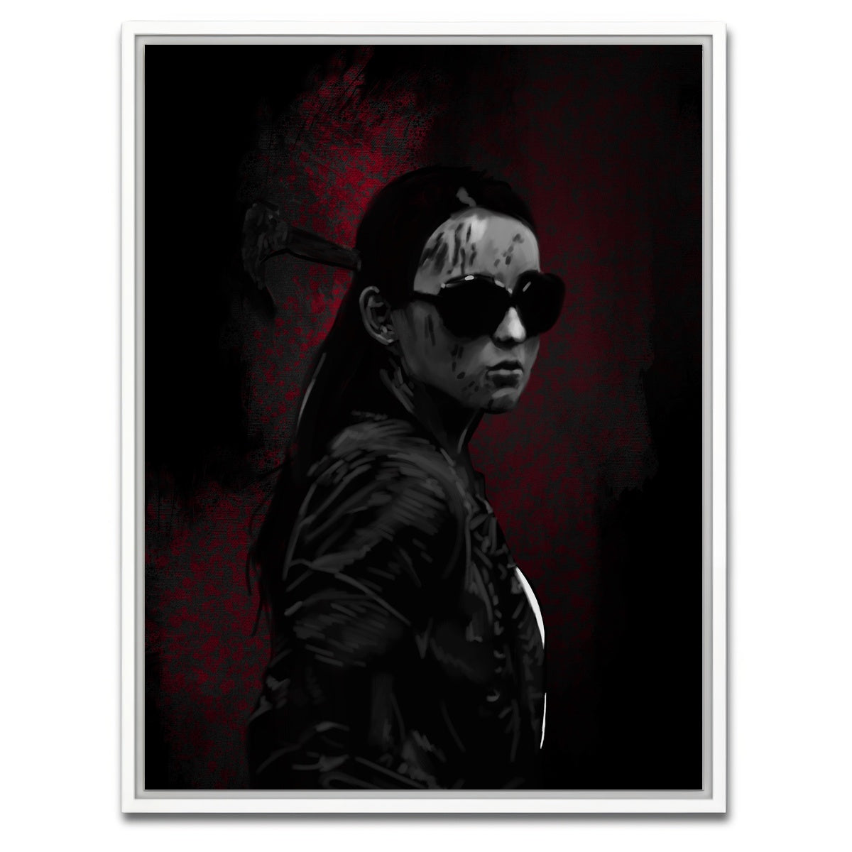 AUTO-MOCKUP WHITE | Hammer Girl | 1 Piece | White Framed Canvas | group=3x4