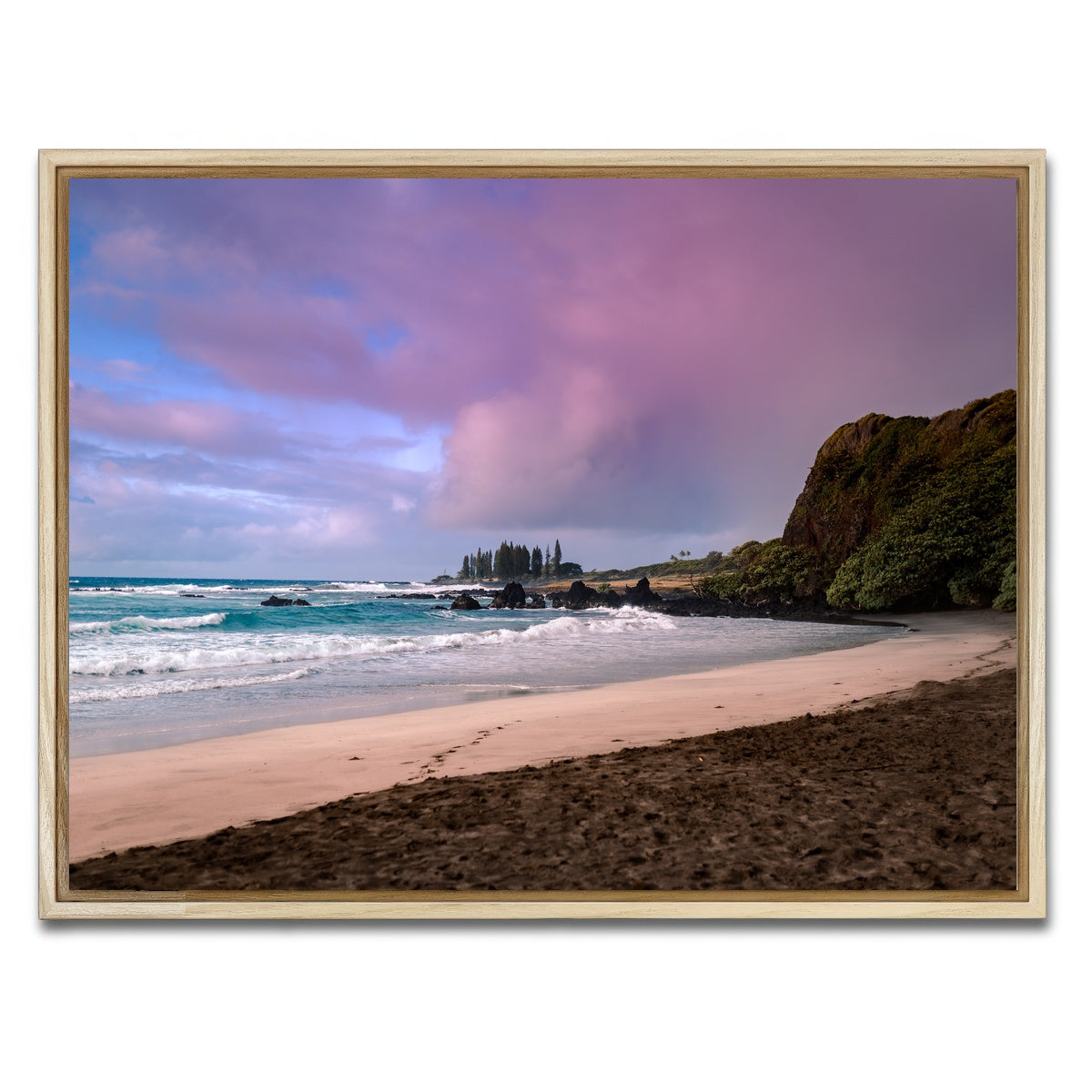 AUTO-MOCKUP WHITE | Hamoa Sunrise | 1 Piece | Natural Framed Canvas | group=4x3