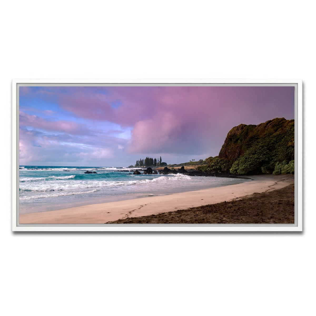 AUTO-MOCKUP WHITE | Hamoa Sunrise | 1 Piece | White Framed Canvas | group=2x1