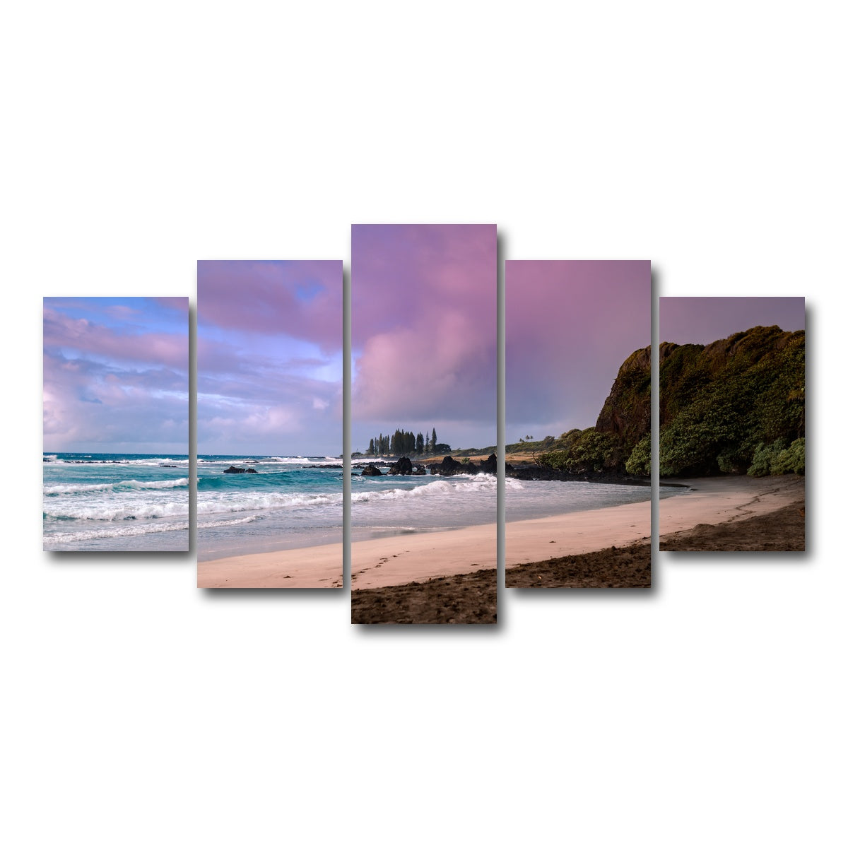 AUTO-MOCKUP WHITE | Hamoa Sunrise | 5 Piece | Gallery Wrap Canvas | group=5_normal