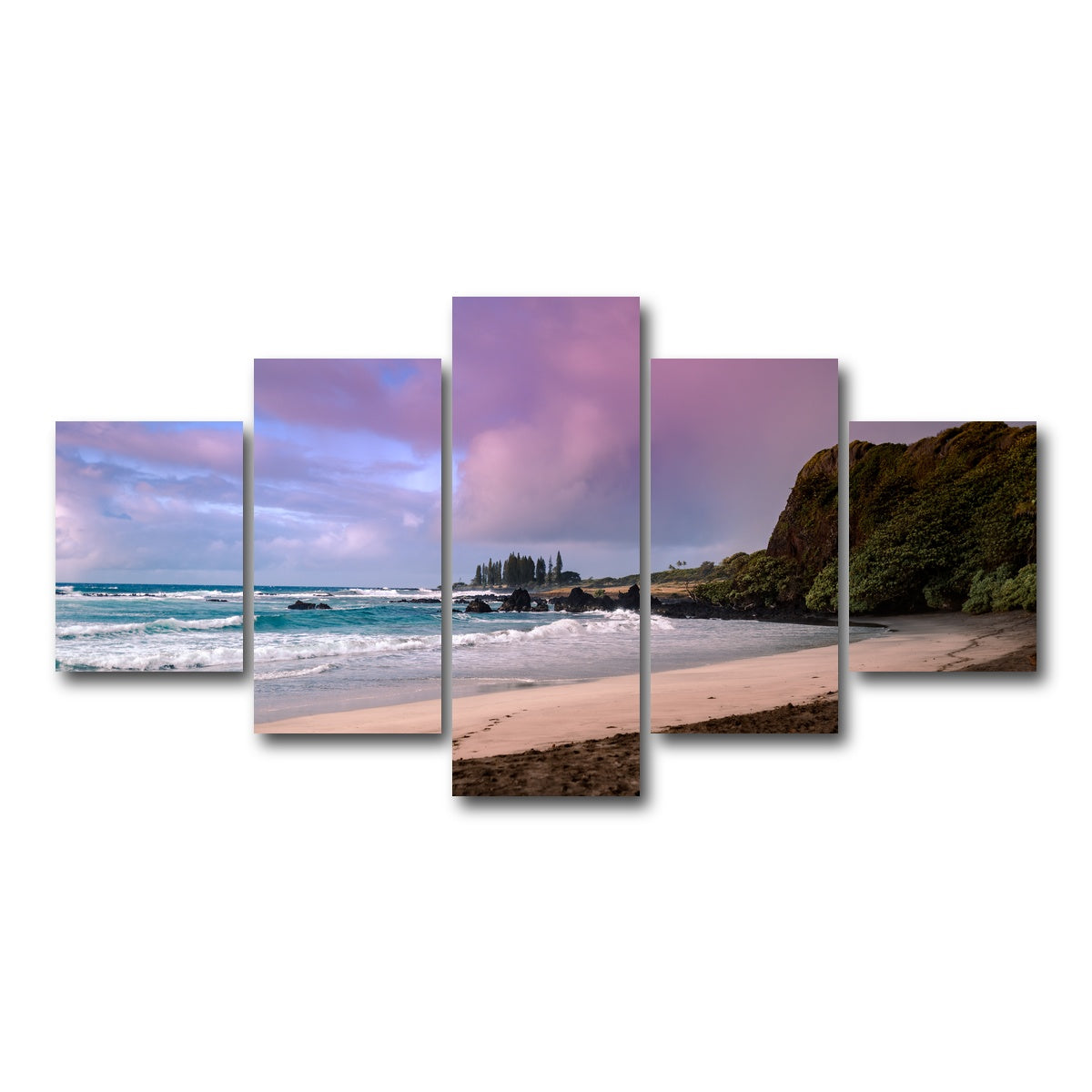 AUTO-MOCKUP WHITE | Hamoa Sunrise | 5 Piece | Gallery Wrap Canvas | group=5_short
