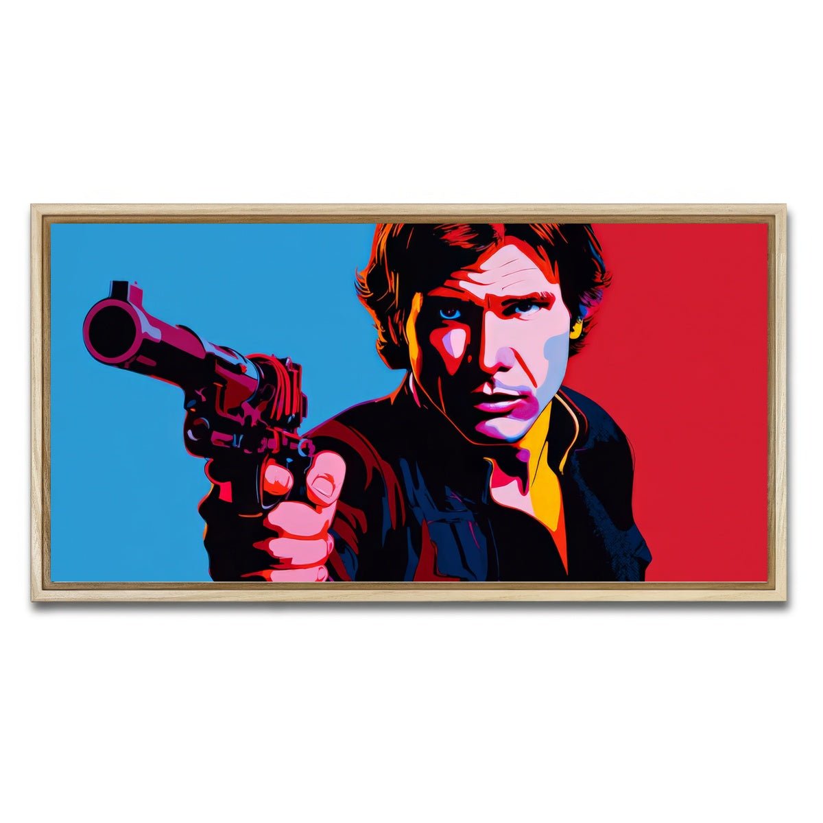 AUTO-MOCKUP WHITE | Han Solo Gun | 1 Piece | Natural Framed Canvas | group=2x1