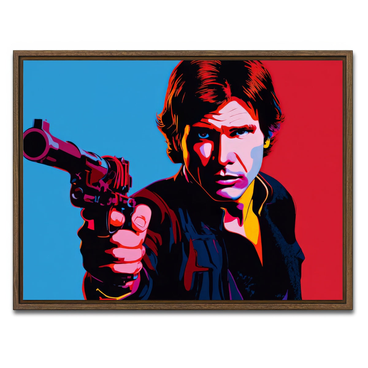 AUTO-MOCKUP WHITE | Han Solo Gun | 1 Piece | Walnut Framed Canvas | group=4x3
