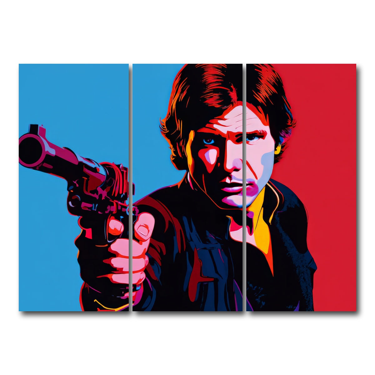 AUTO-MOCKUP WHITE | Han Solo Gun | 3 Piece | Gallery Wrap Canvas | group=8x18
