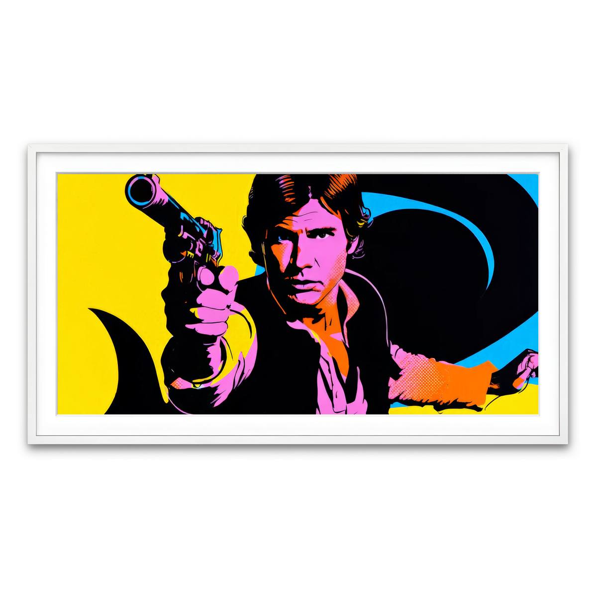 Framed Print 2x1 White