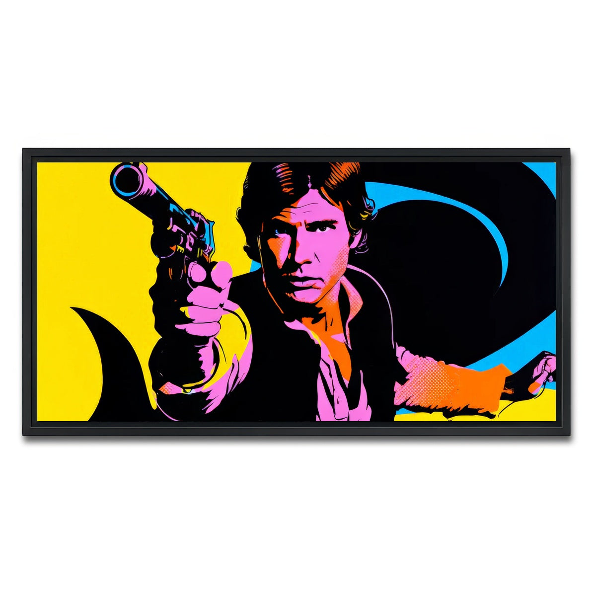 AUTO-MOCKUP WHITE | Han Solo Retro | 1 Piece | Black Framed Canvas | group=2x1