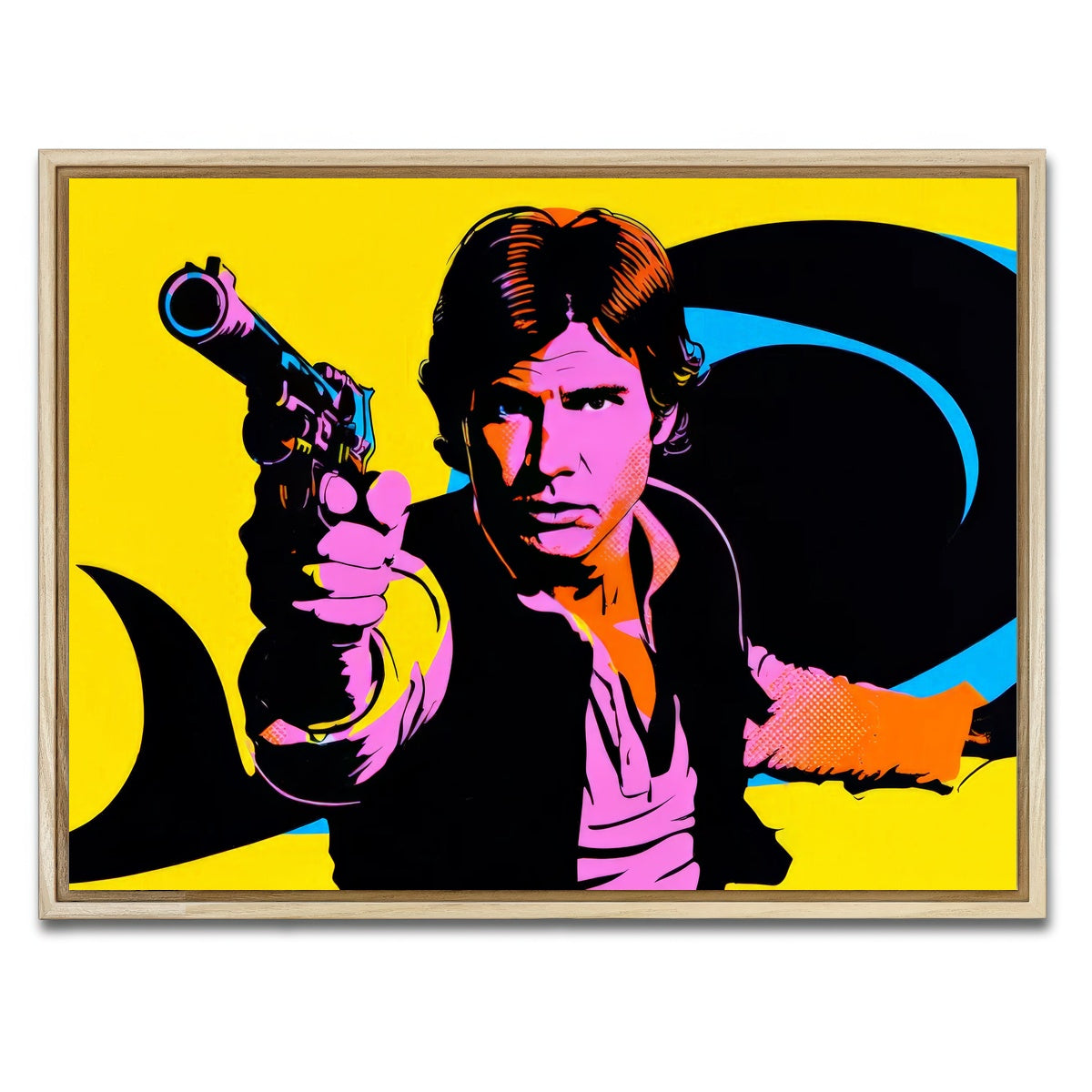 AUTO-MOCKUP WHITE | Han Solo Retro | 1 Piece | Natural Framed Canvas | group=4x3