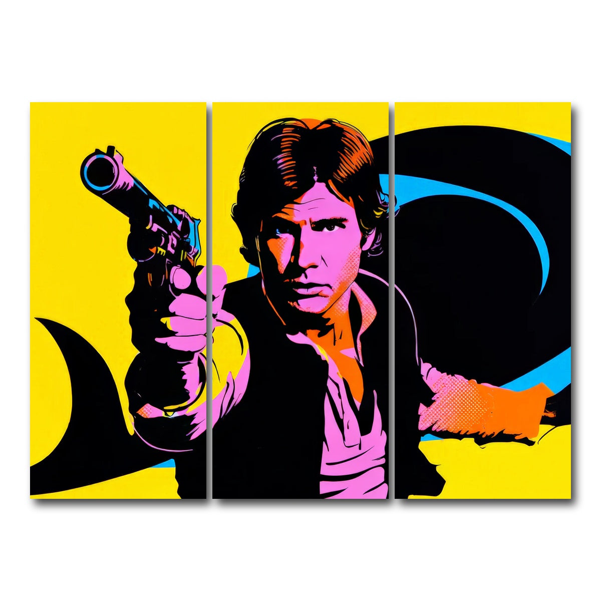 AUTO-MOCKUP WHITE | Han Solo Retro | 3 Piece | Gallery Wrap Canvas | group=8x18