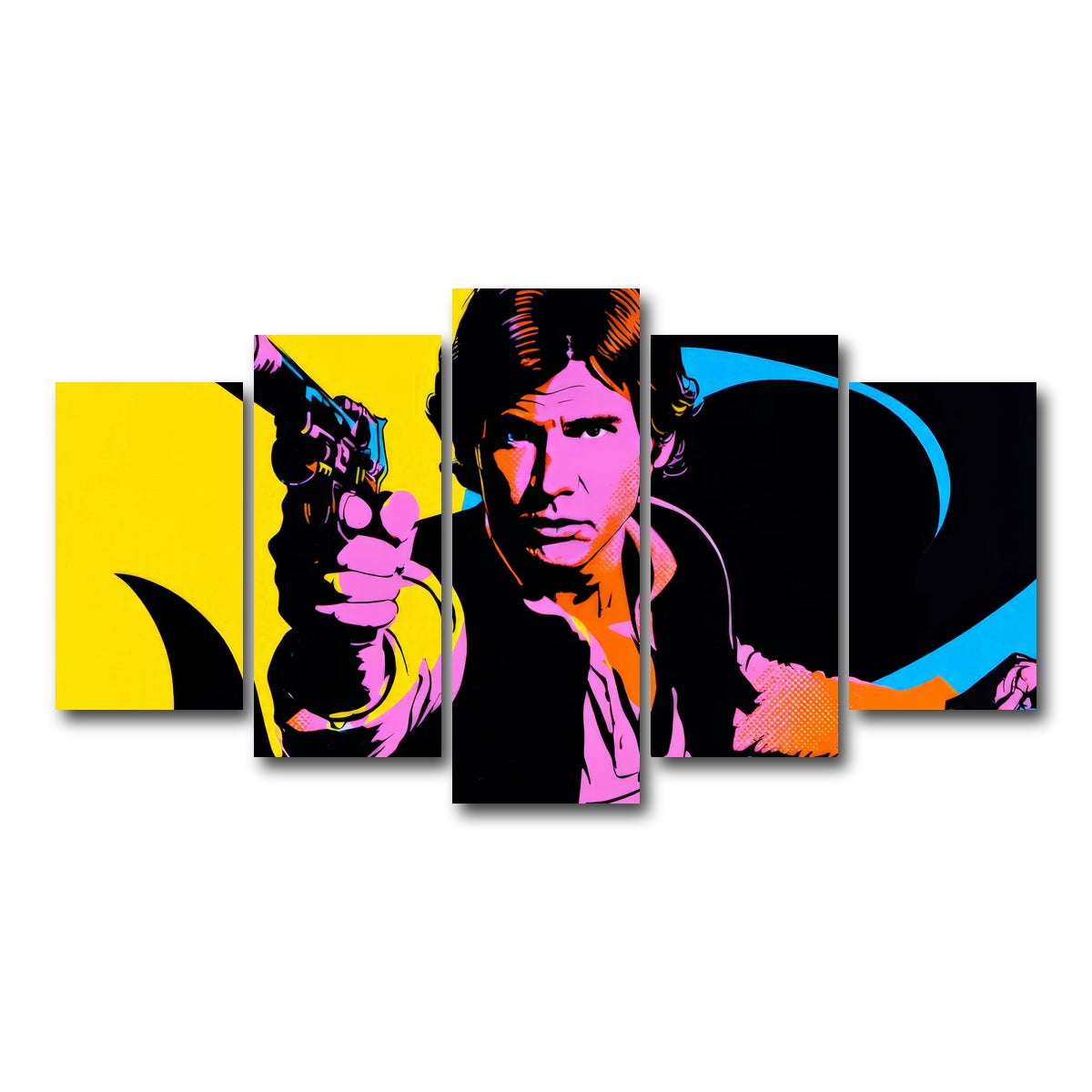 AUTO-MOCKUP WHITE | Han Solo Retro | 5 Piece | Gallery Wrap Canvas | group=5_normal