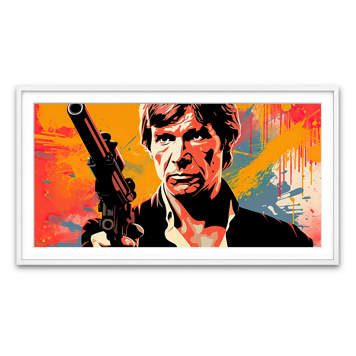 Framed Print 2x1 White