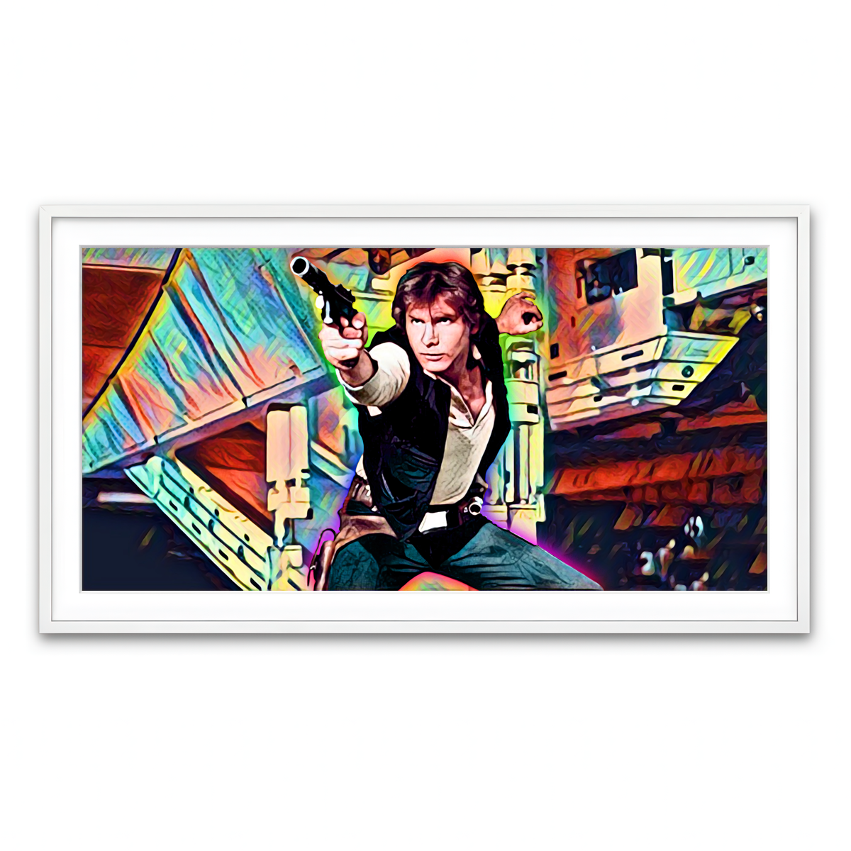 Framed Print 2x1 White