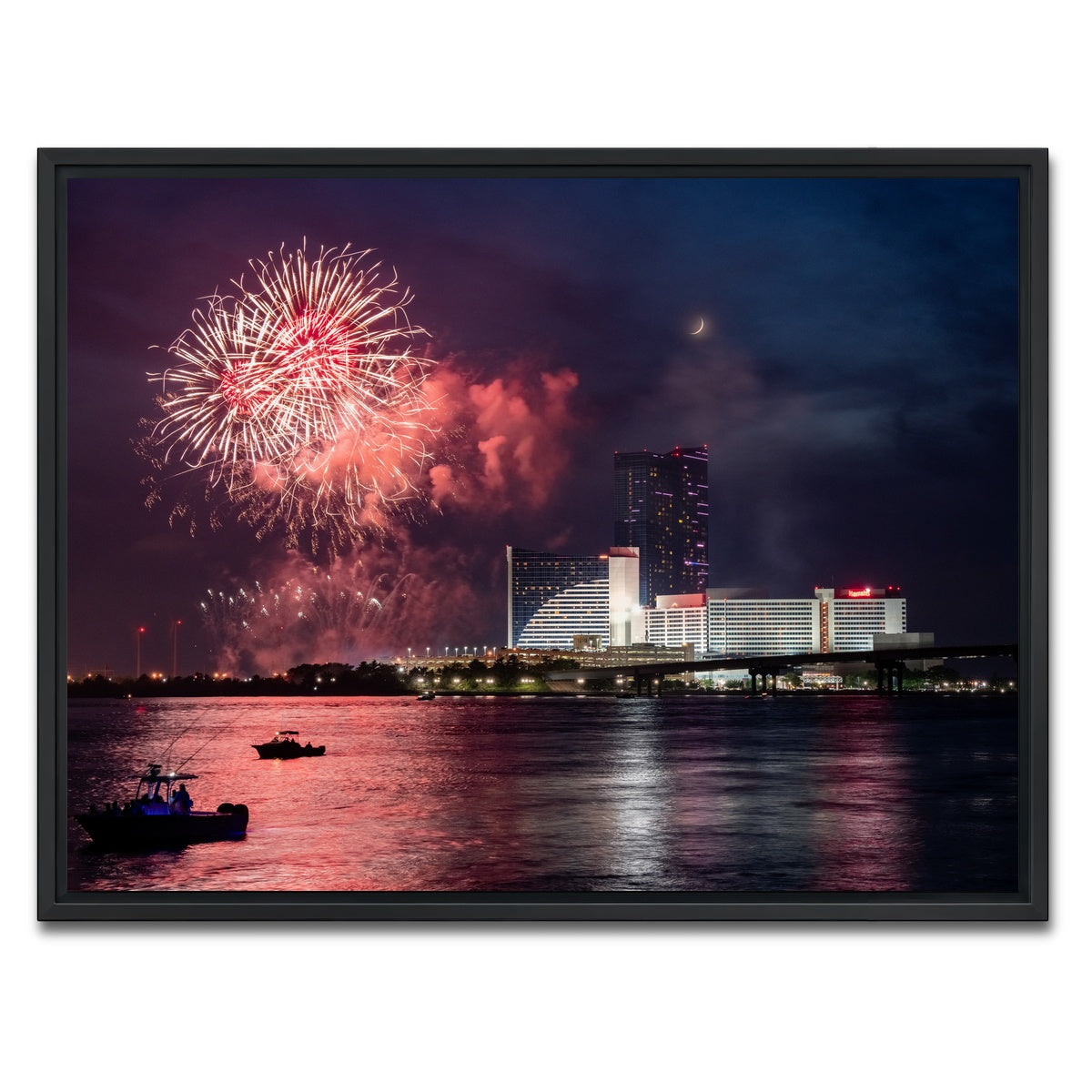 AUTO-MOCKUP WHITE | Happy 4th | 1 Piece | Black Framed Canvas | group=4x3