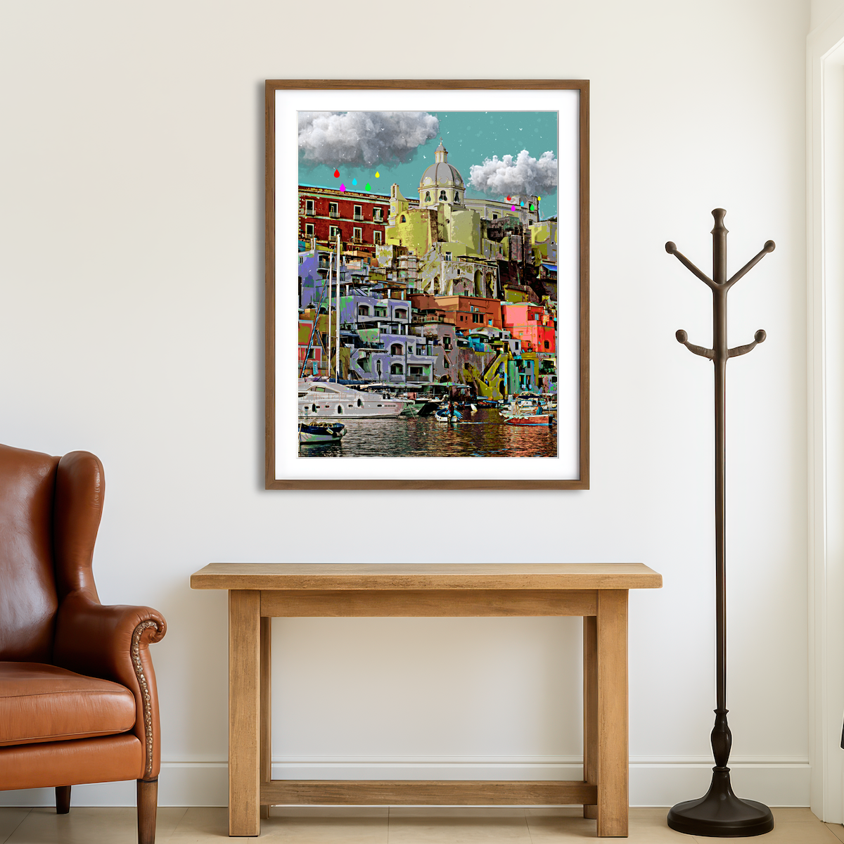 AUTO-MOCKUP ROOM | Happy City Life Wall Art