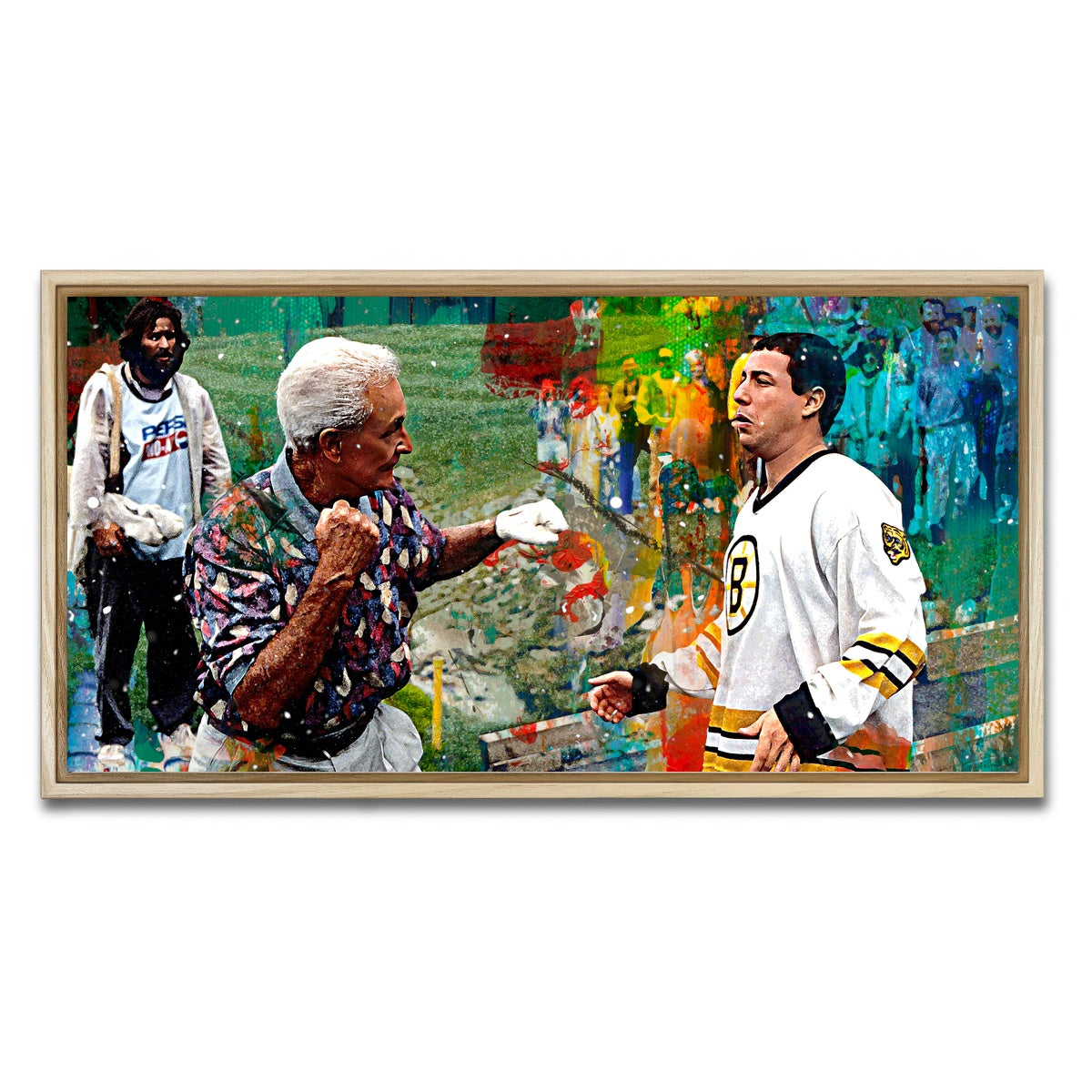 AUTO-MOCKUP WHITE | Happy Gilmore & Bob Barker | 1 Piece | Natural Framed Canvas | group=2x1