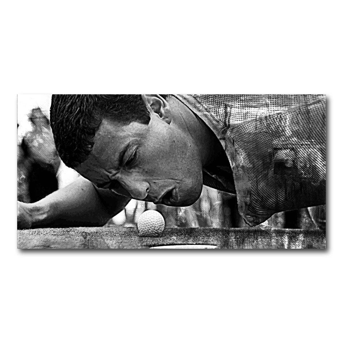 AUTO-MOCKUP WHITE | Happy Gilmore Grayscale | 1 Piece | Gallery Wrap Canvas | group=2x1