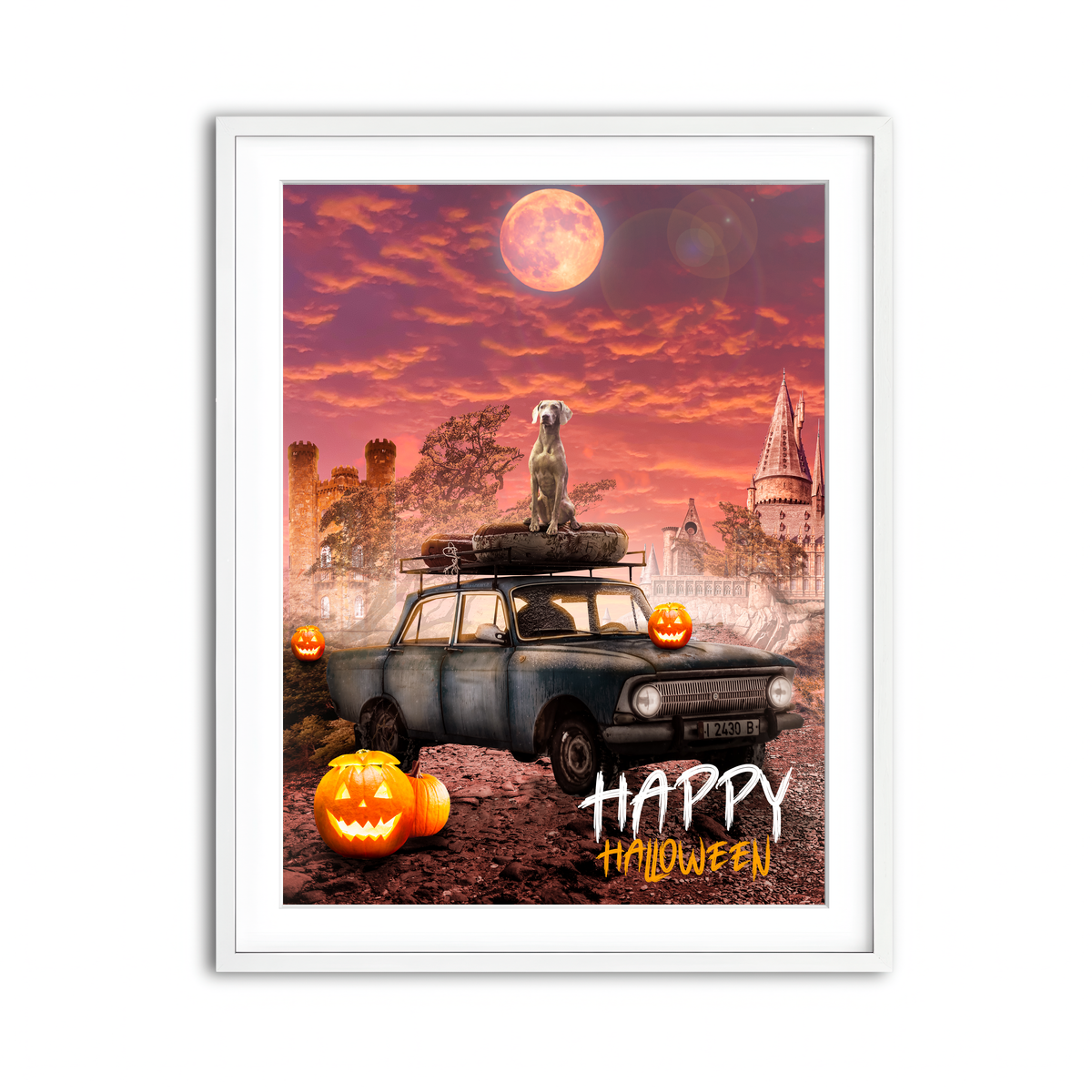 Framed Print 3x4 White