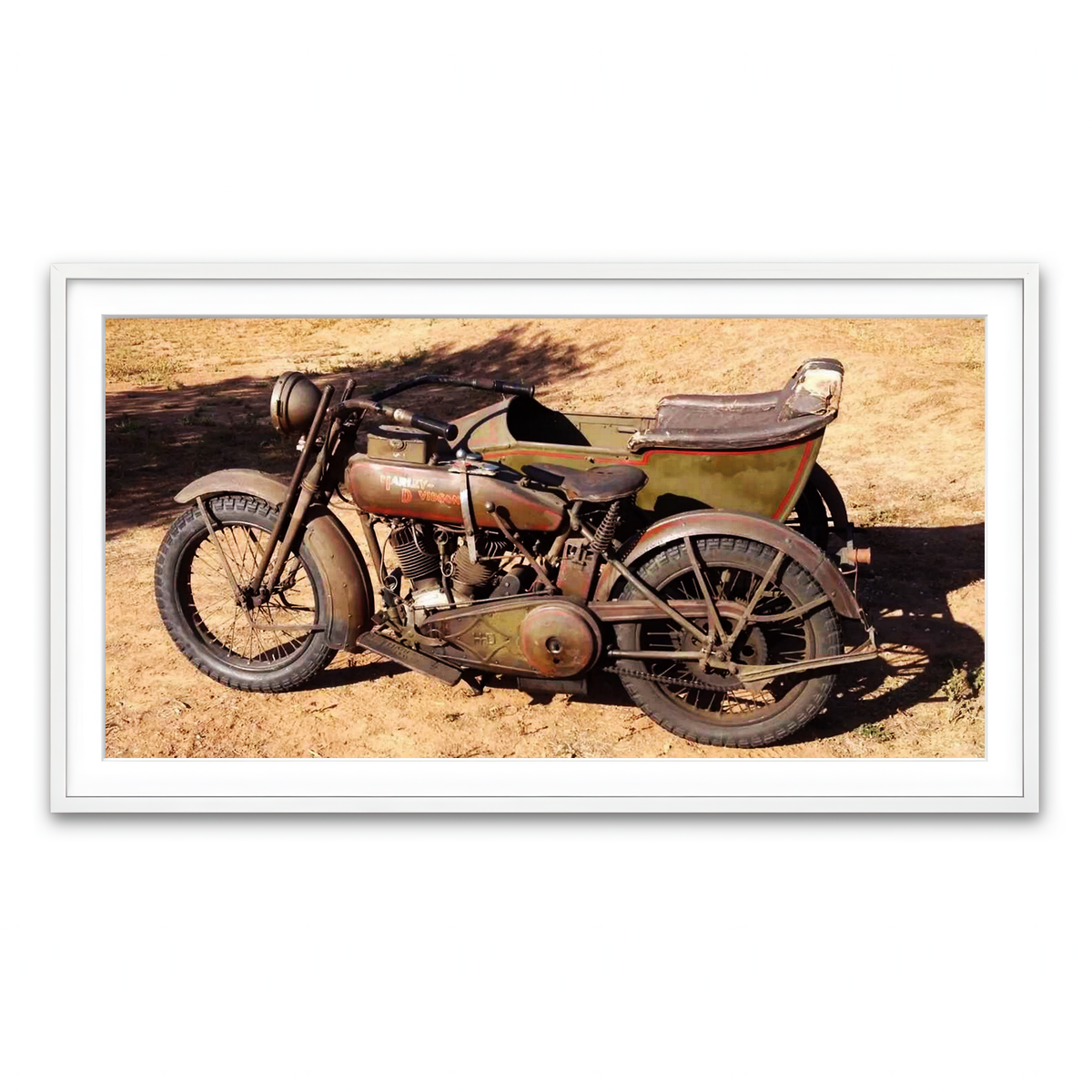 Framed Print 2x1 White