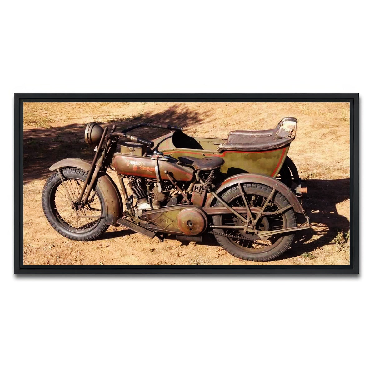 AUTO-MOCKUP WHITE | Harley Davidson 1919 | 1 Piece | Black Framed Canvas | group=2x1