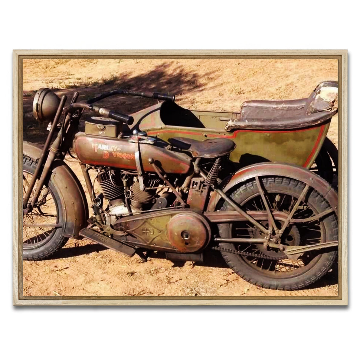 AUTO-MOCKUP WHITE | Harley Davidson 1919 | 1 Piece | Natural Framed Canvas | group=4x3