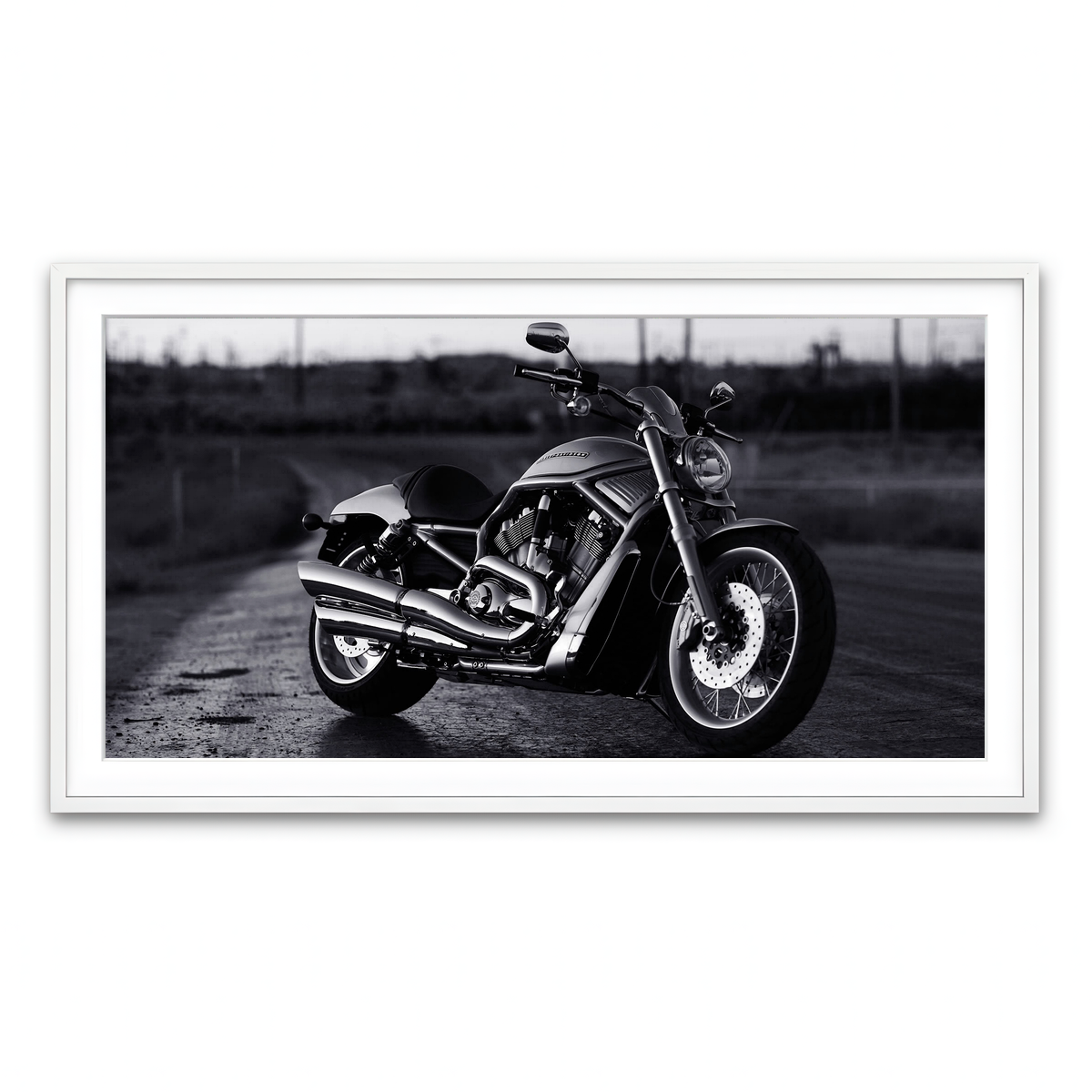 Framed Print 2x1 White