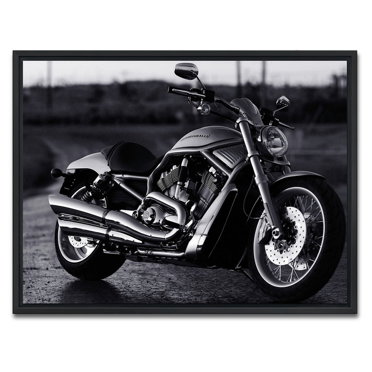 AUTO-MOCKUP WHITE | Harley Davidson | 1 Piece | Black Framed Canvas | group=4x3