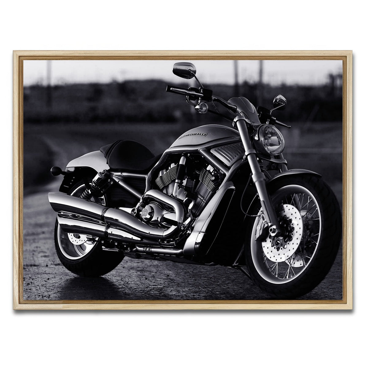 AUTO-MOCKUP WHITE | Harley Davidson | 1 Piece | Natural Framed Canvas | group=4x3