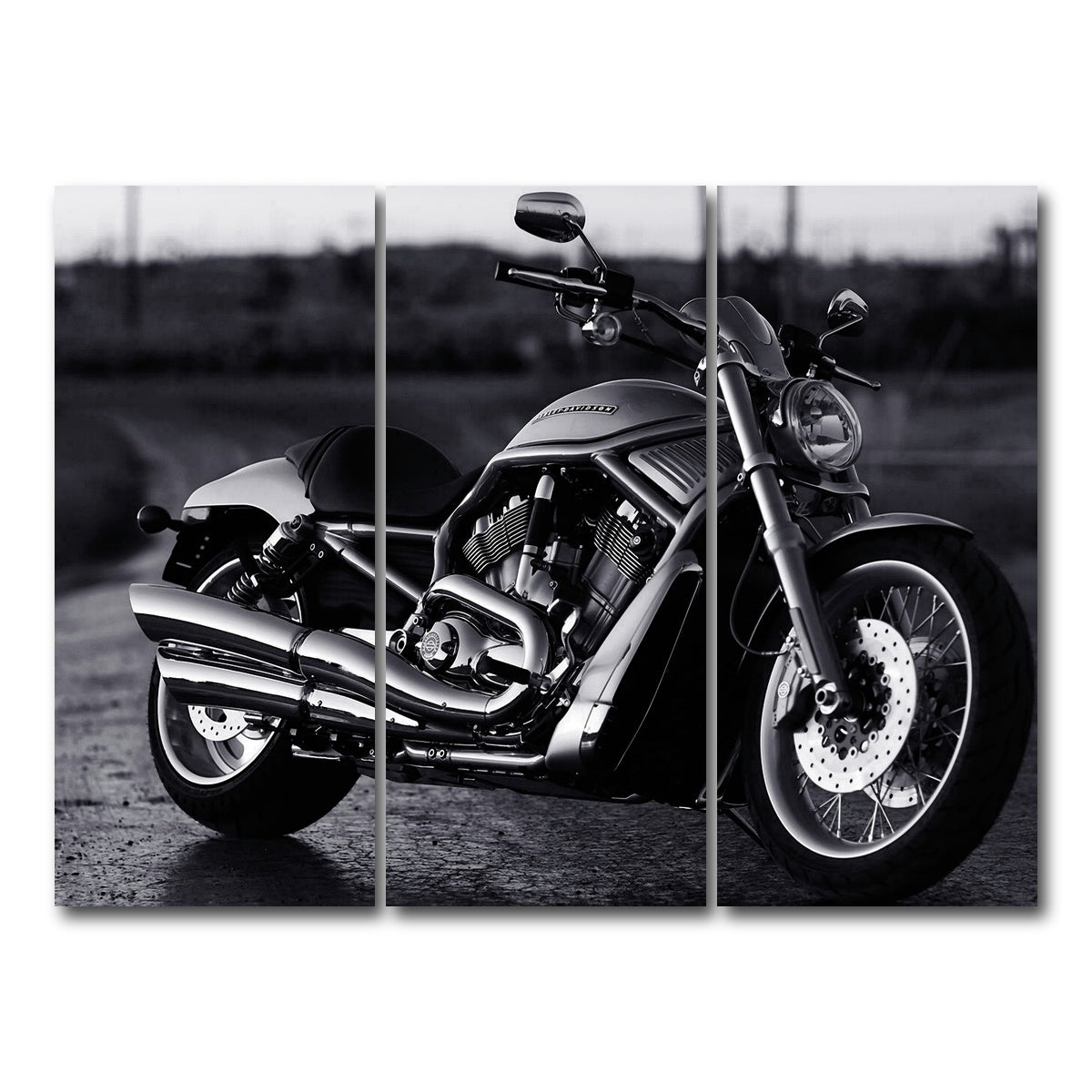 AUTO-MOCKUP WHITE | Harley Davidson | 3 Piece | Gallery Wrap Canvas | group=8x18