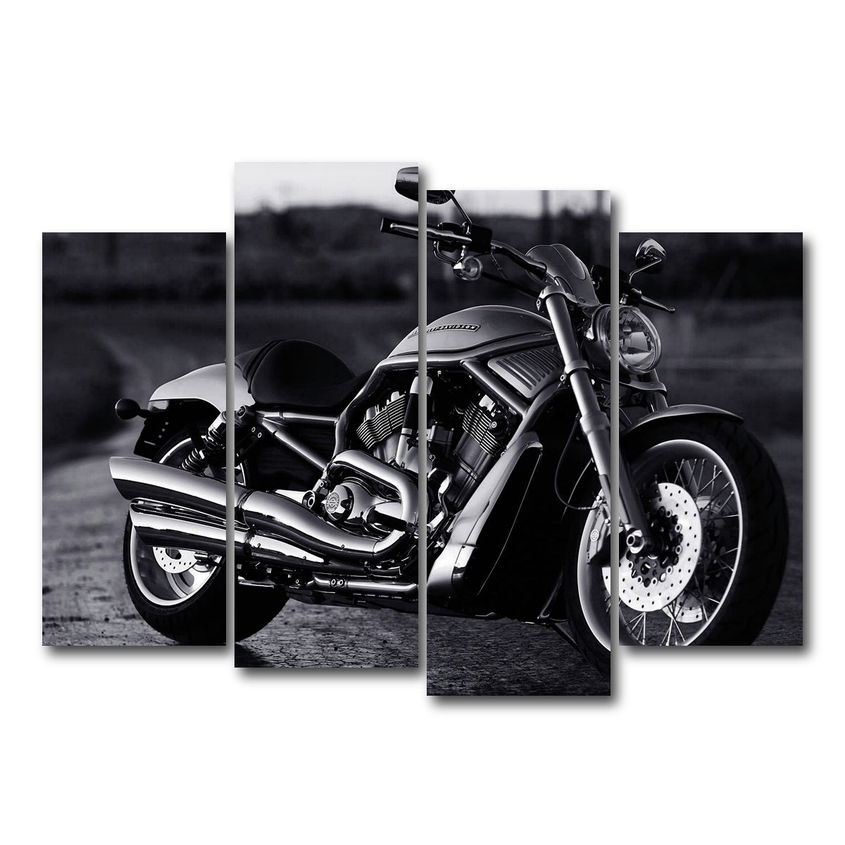 AUTO-MOCKUP WHITE | Harley Davidson | 4 Piece | Gallery Wrap Canvas | group=4_normal