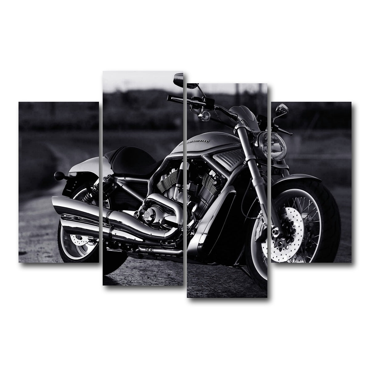 AUTO-MOCKUP WHITE | Harley Davidson | 4 Piece | Gallery Wrap Canvas | group=4_short