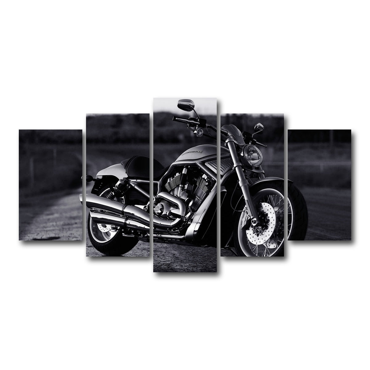 AUTO-MOCKUP WHITE | Harley Davidson | 5 Piece | Gallery Wrap Canvas | group=5_normal