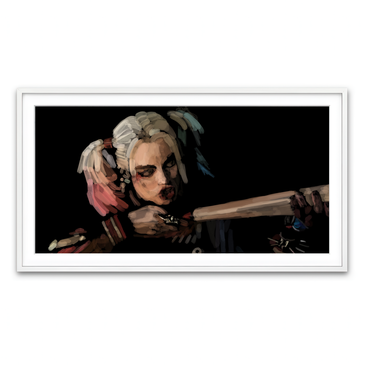 Framed Print 2x1 White