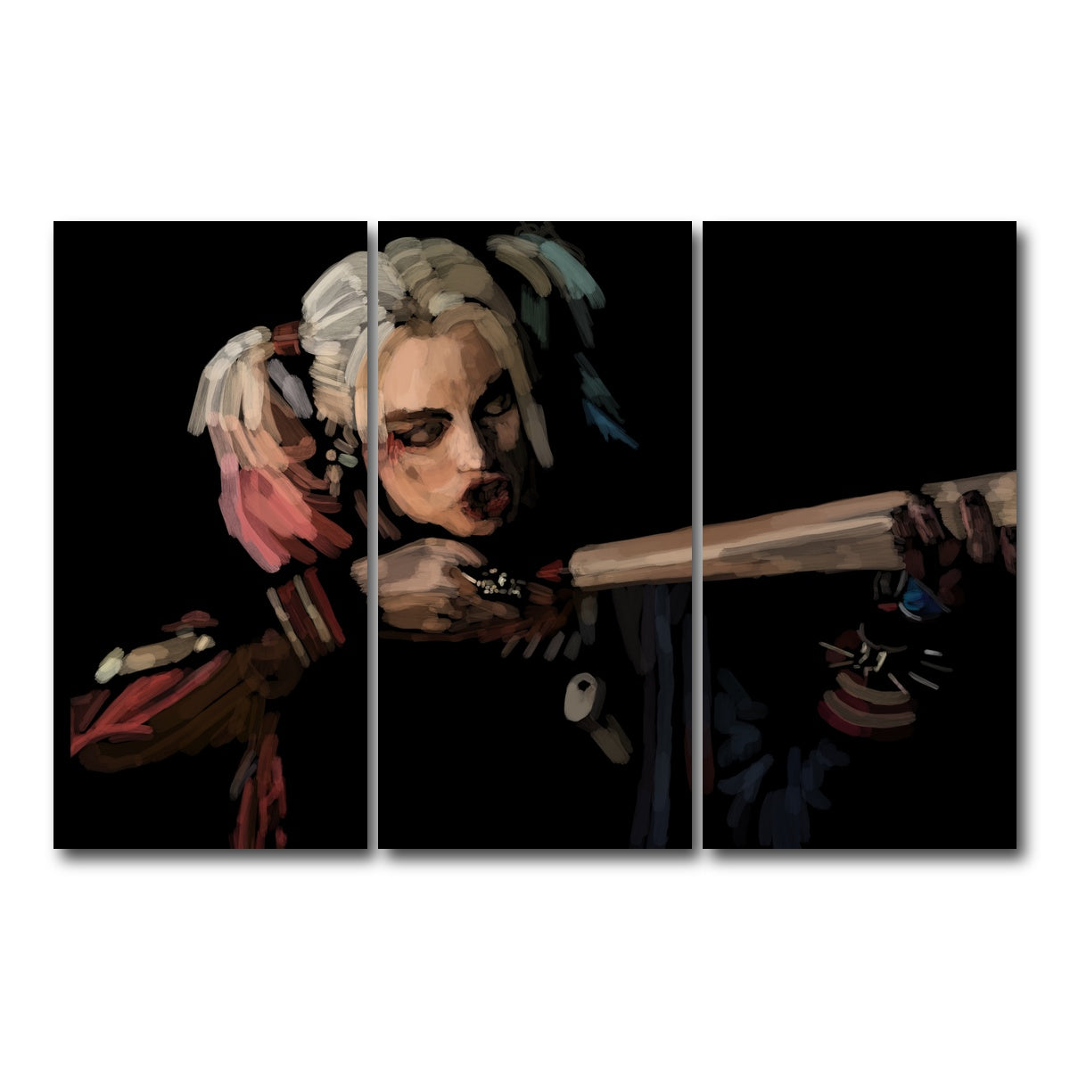 AUTO-MOCKUP WHITE | Harley Quinn | 3 Piece | Gallery Wrap Canvas | group=12x24