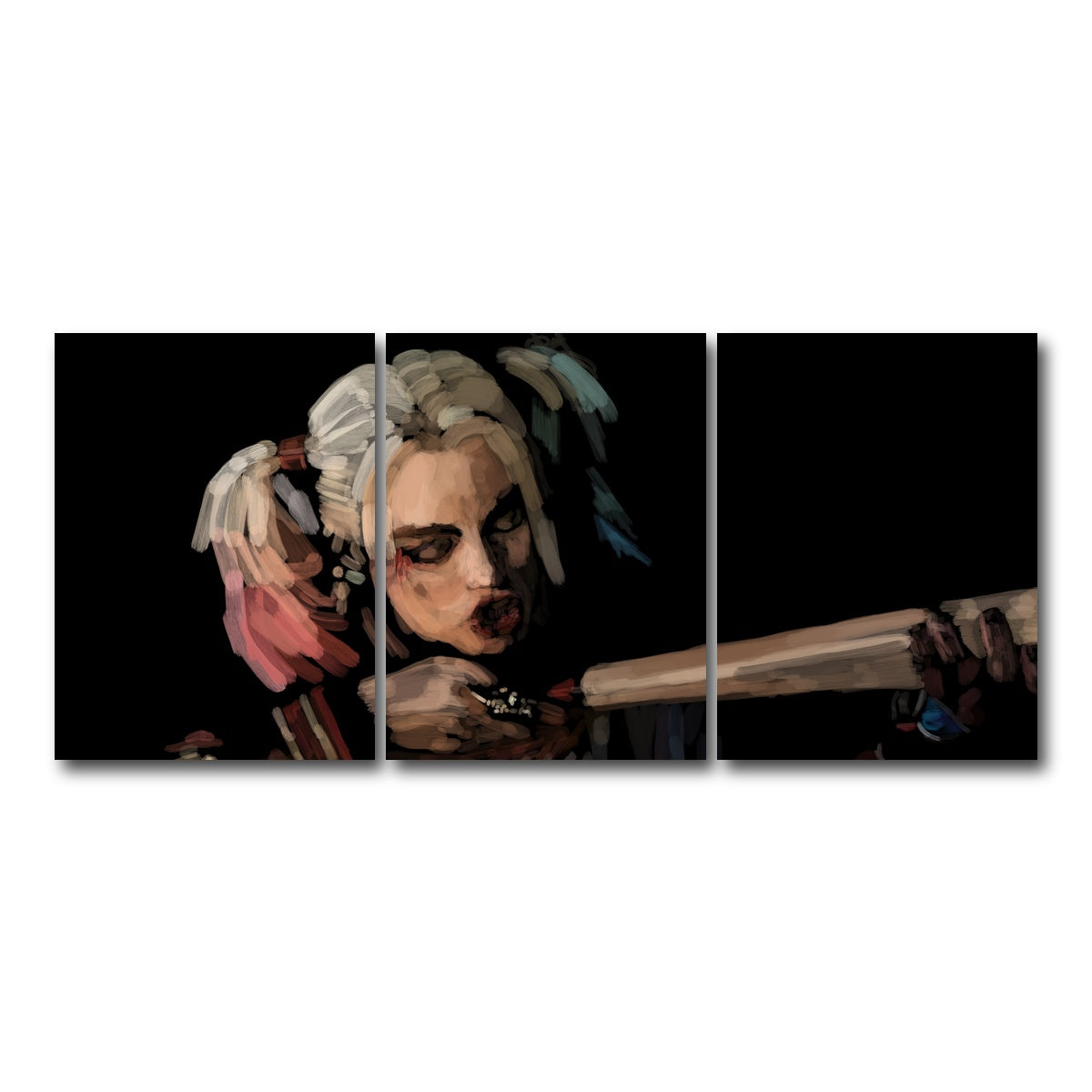 AUTO-MOCKUP WHITE | Harley Quinn | 3 Piece | Gallery Wrap Canvas | group=18x24