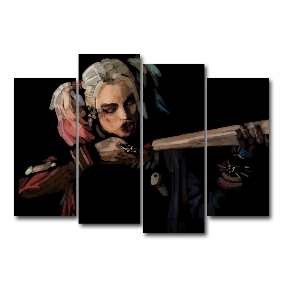 AUTO-MOCKUP WHITE | Harley Quinn | 4 Piece | Gallery Wrap Canvas | group=4_normal