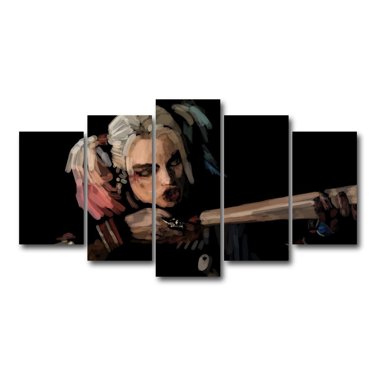 AUTO-MOCKUP WHITE | Harley Quinn | 5 Piece | Gallery Wrap Canvas | group=5_normal